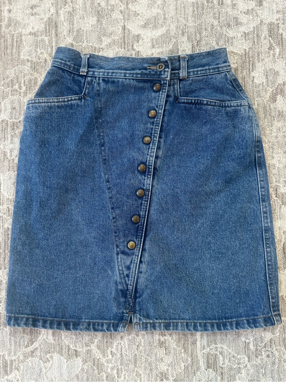 United Colors of Benetton Vintage Asymmetrical Made in Italy Denim Skirt